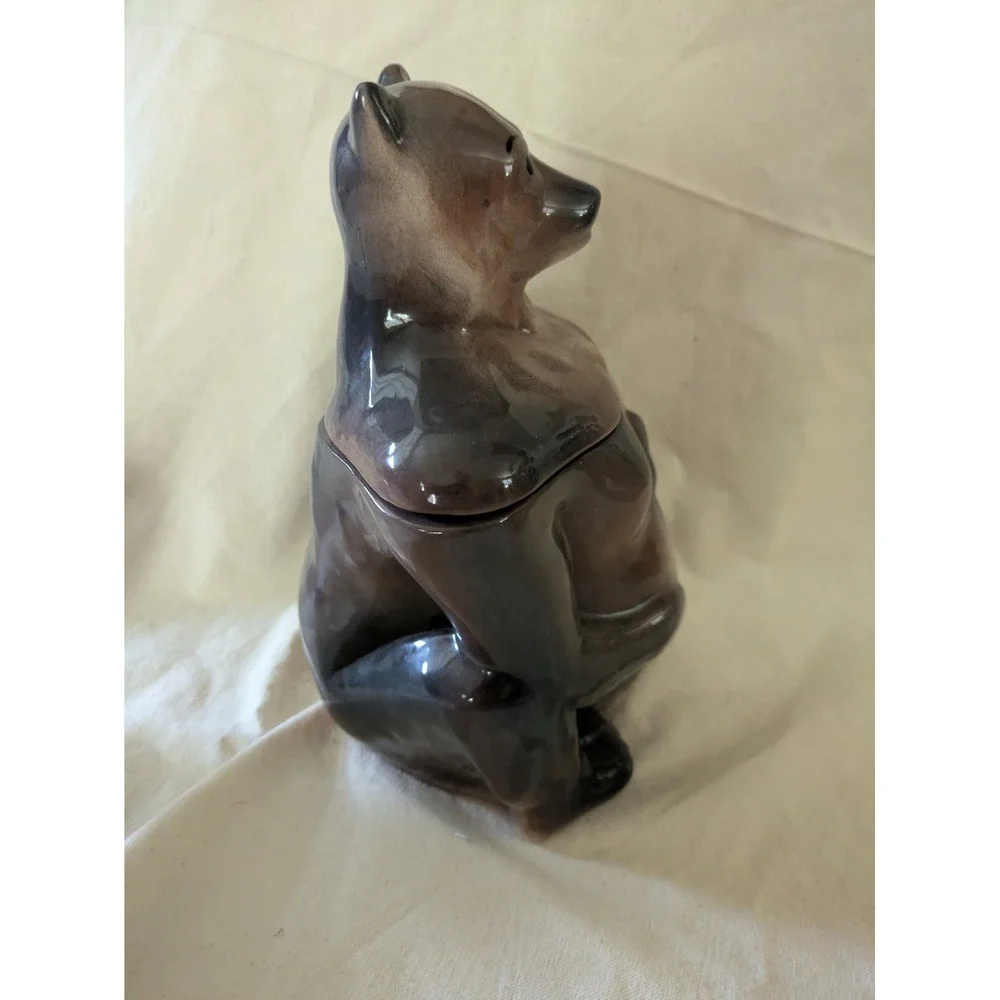 McCoy Big Brown Hungry Bear Classics Ceramic Cookie Weird Jar As Is